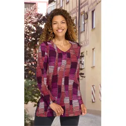 Viskose-Bluse in Druck beere in Größe 42 von DW-Shop, Beere, 42