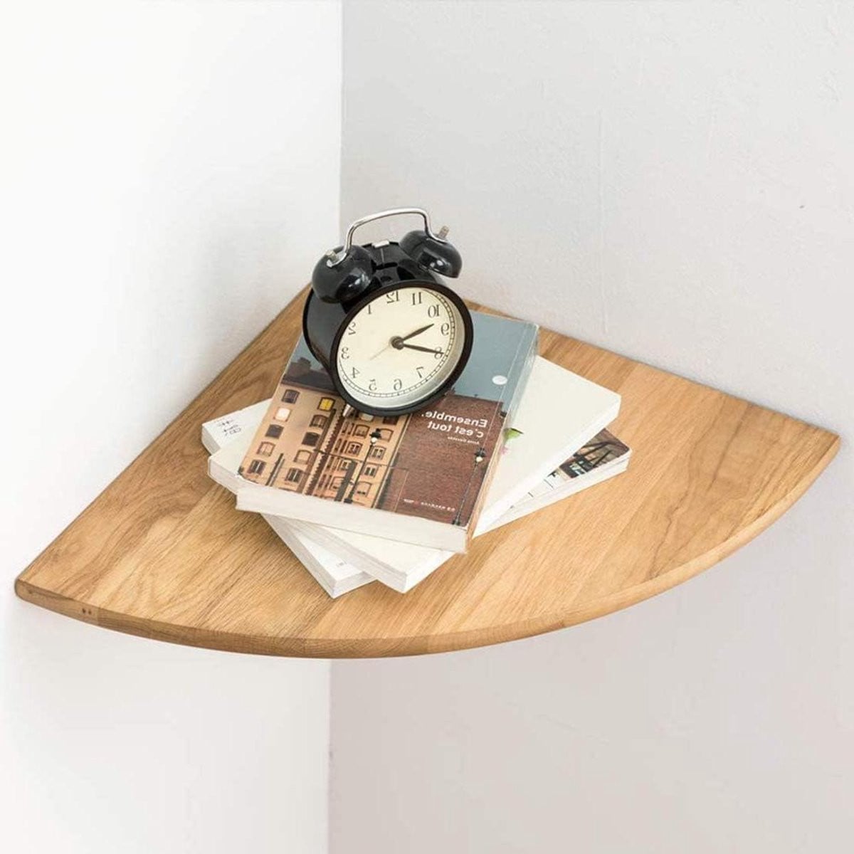 Massief Eiken Hoekplank Naturel - Wandplank voor Decoratie en Opslag - 40 cm