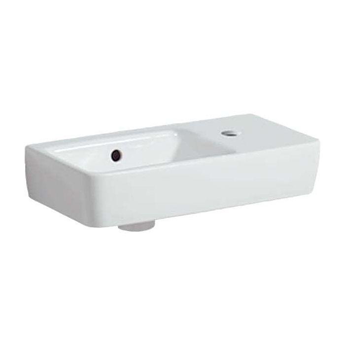 Geberit Waschtisch Renova Compact 276250000 weiss, 50x25cm, Ablagefläche und Hahnloch rechts