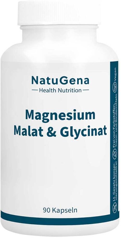 NatuGena Magnesium Malat & Glycinat Kapseln vegan 90stk