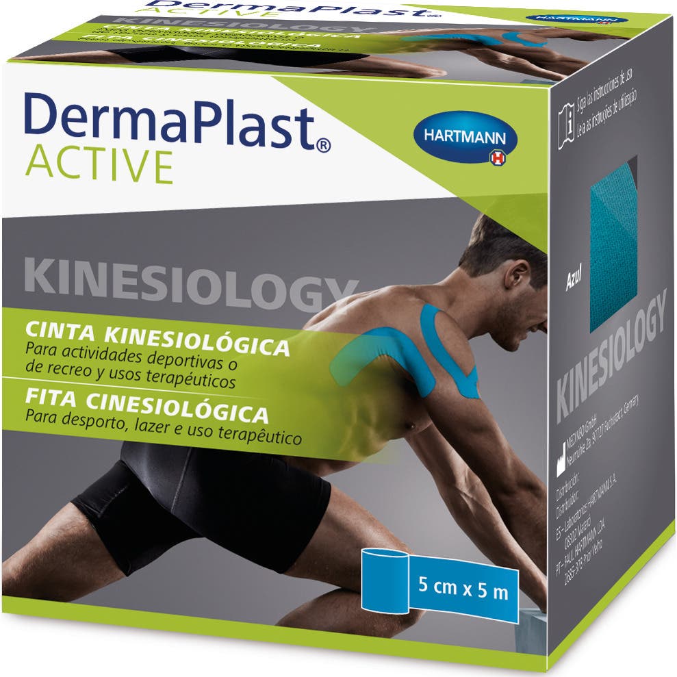 Dermaplast Active Cinta Kinesiológica 5cmx5m Azul 1ud