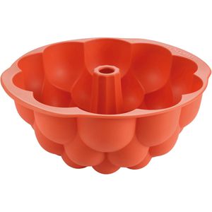 Tescoma Backform DELICIA SiliconPRIME, Hoher Gugelhupf, Ø 24 cm, orange, Himbeere, Gugelhupfform
