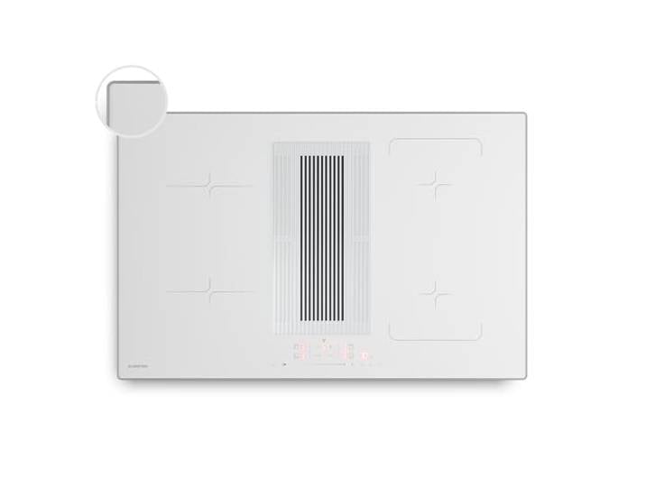 Klarstein Velaire Plaque Induction Avec Hotte Intégrée - 4 Zones\, 8400W Boost\, 80cm\, Curseur Tactile\, Minuterie\, Sécurité Enfants\, Indicateur Chaleur Résiduelle\, Plaque Aspirante