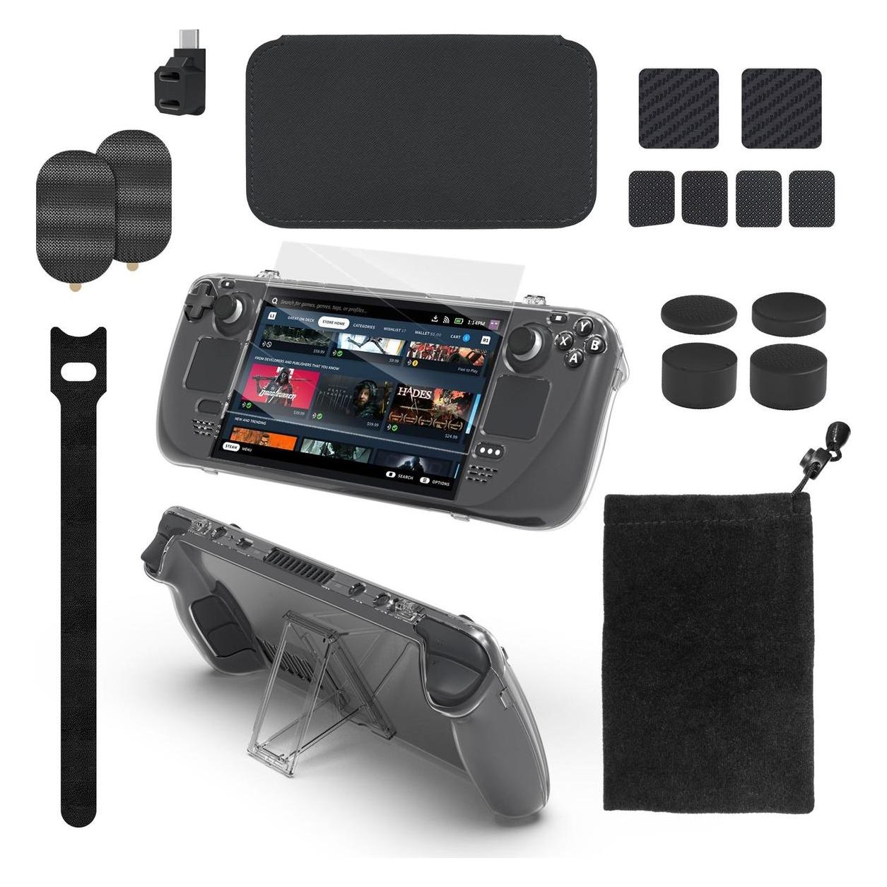 JYS SD021 Zubehörset für das Steam Deck - Schwarz - 18-in-1-Set (33428598)