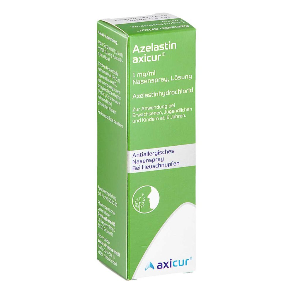 axicorp Pharma GmbH Azelastin Axicur 1 Mg/ml Nasenspray Lösung 20196123