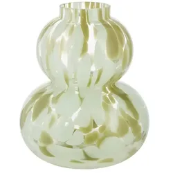 HOME STORY Vase   ¦ gelb ¦ Glas ¦ Maße (cm): H: 21  Ø: 17.0