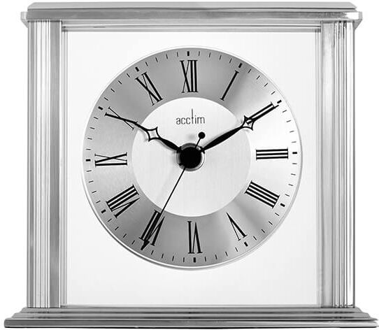Acctim Hamilton Mantel Clock Silver Effect