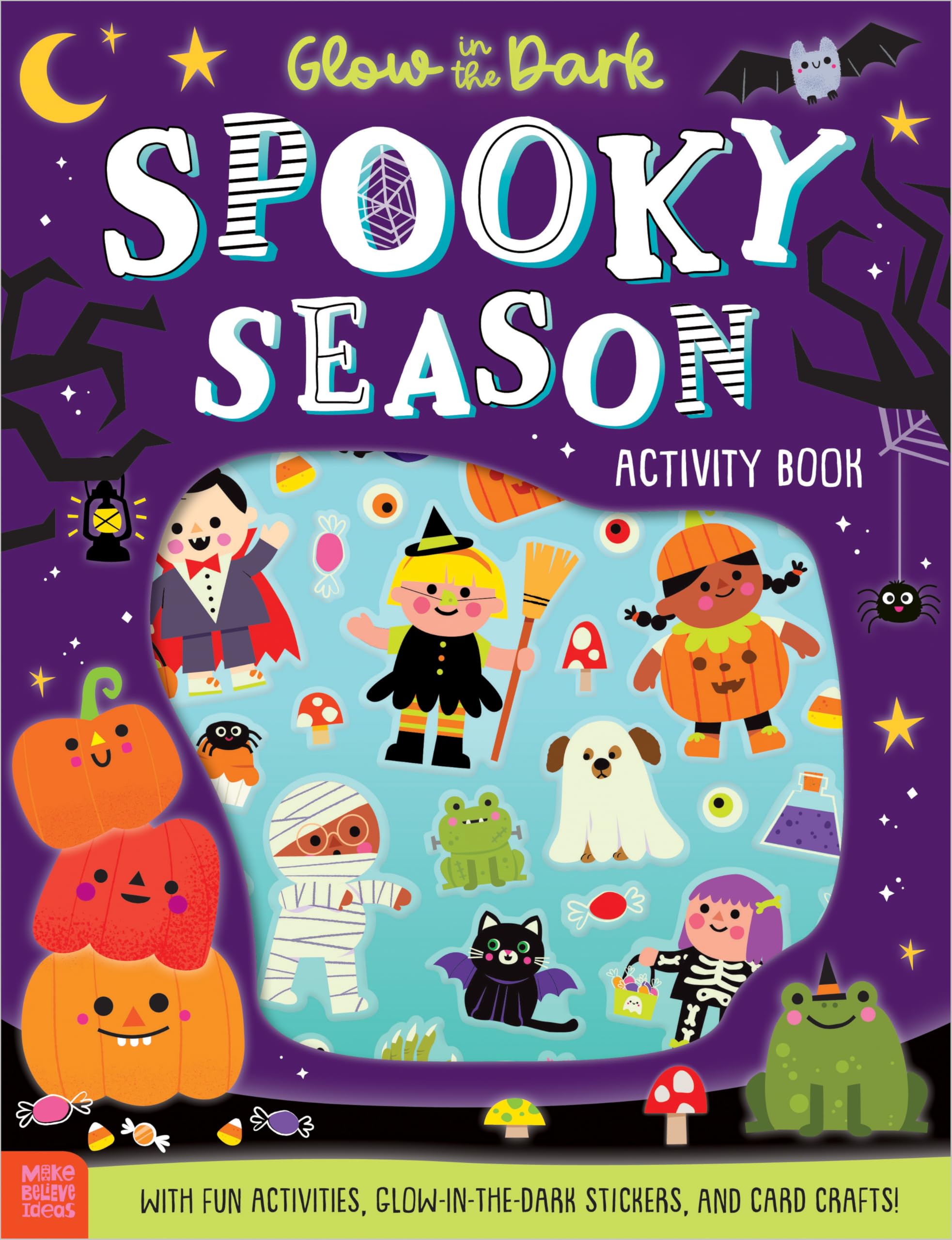 Make Believe Ideas Glow in the Dark Spooky Season Activity Book   Fun Halloween Activities for Children