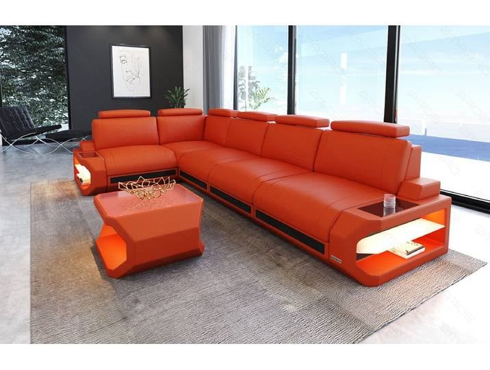 Leder-Ecksofa Siena L Lang Komfort & Stil