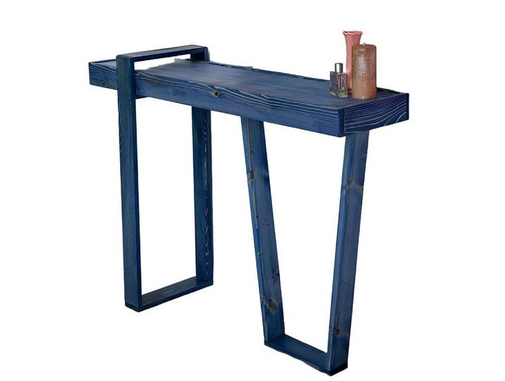 JVmoebel Konsolentisch Blauer Konsolentisch aus Holz im modernen Design für das Wohnzimmer (Konsolentisch), Made in Europa