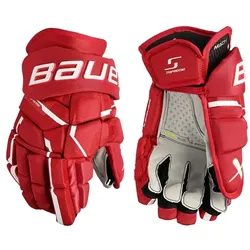 BAUER Supreme MACH Handschuhe Senior | 15 Zoll rot