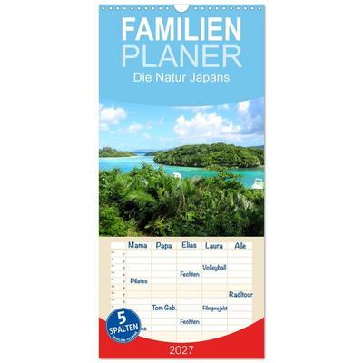 Familienplaner 2027 - Die Natur Japans mit 5 Spalten (Wandkalender, 21 x 45 cm) CALVENDO