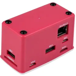 WaveShare PoE Ethernet USB Hub Box für Raspberry Pi Zero: mit PoE-Port und 3x USB 2.0, Entwicklungsboard Zubehör, Schwarz