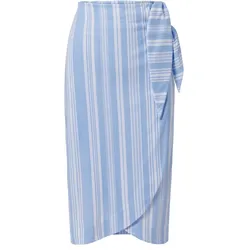 Tchibo - Gestreifter Wickelrock - Damen - Gr. M - hellblau/gestreift