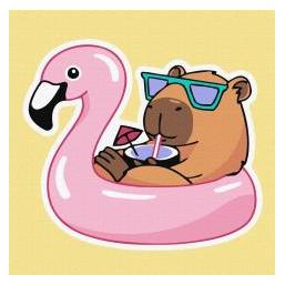 Ideyka Malen nach Zahlen - Capybara im Urlaub Kinder (61087463)