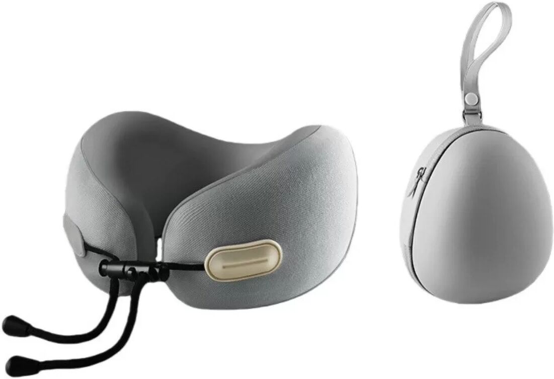 INF Oreiller de Voyage en Mousse à Mémoire de Forme en U: Support Confortable pour le Cou Gris