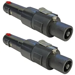 keepdrum ADA037 Speakon-Adapter 2 STÜCK (Klinkenadapter), Audio Adapter, Schwarz