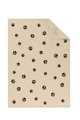 Cawo Keukendoek We Love Dogs zwart/beige 50x70 cm