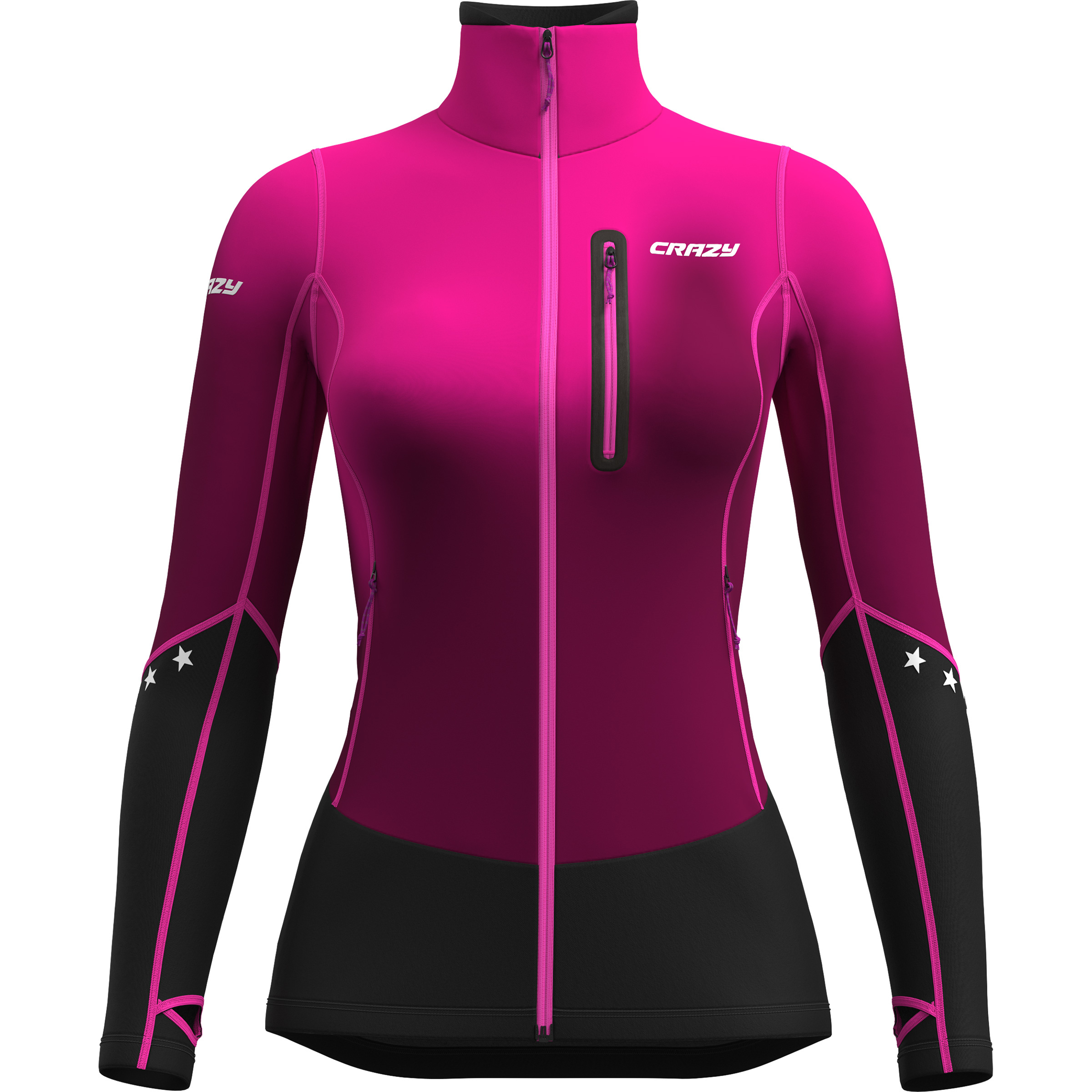 Crazy Oxygen Damen Fleecejacke pink Größe M Trekking Elastisch