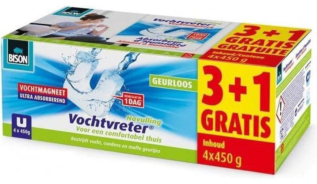 Bison Vochtigheidsabsorber Navulverpakking 3+1 Wit