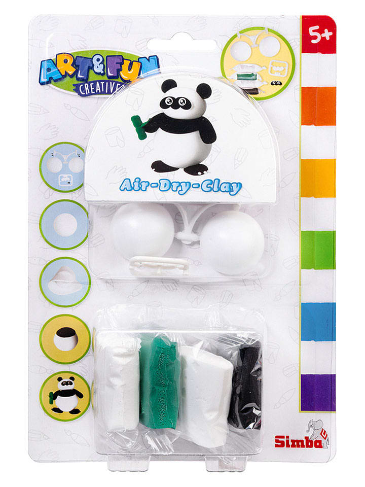 Simba Kreativset "Lufttrocknende Modelliermasse - Panda" - ab 5 Jahren - onesize