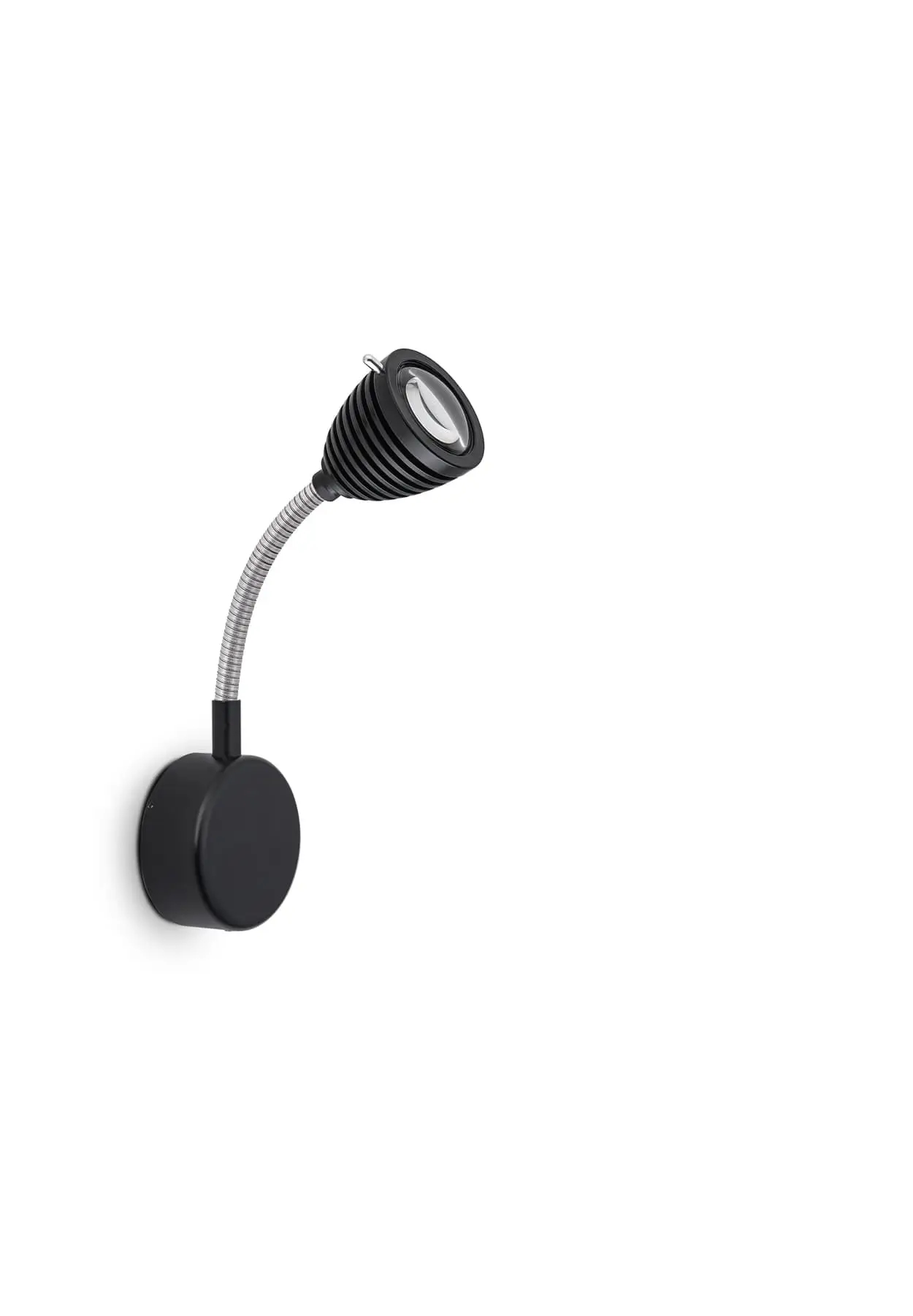 Less´n´more ATHENE LED-Wandleuchte, 15 cm Flexwelle Aluminium, Kopf Schwarz, Casambi A-BWL1-C-KS-FA 4251908542260