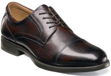Florsheim Midtown Cap Toe Oxford Shoes (Men's) Dress in Brown, Size 8.5 E3, Leather