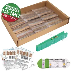Quadrios 23P128 23P128 Kohleschicht-Widerstand axial bedrahtet 0.5 W 5 % 2000, Widerstand