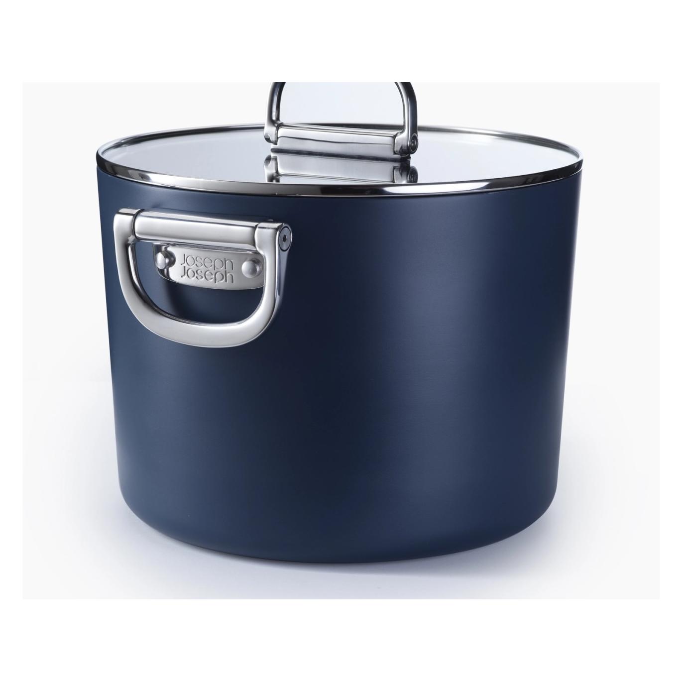 Joseph Joseph Space Suppentopf mit klappbaren Griffen D25cm (Aluminium, 25 x 25 cm) (45045)
