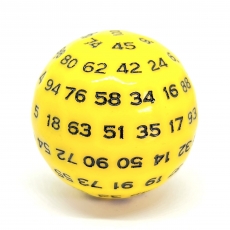 Dice4friends Würfel D100 Yellow-Black 290179