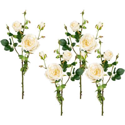 Kunstblume CREATIV GREEN, beige (creme), H:63cm, Kunststoff, Polyester, Kunstpflanzen, 4er Set