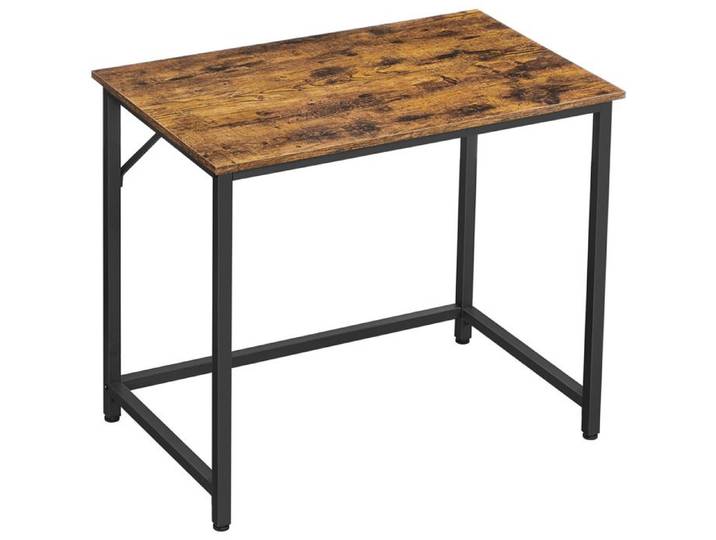 Bureau d'ordinateur Industriel en bois et métal noir - Réf. VK8681847466628
