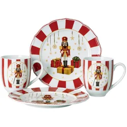Hutschenreuther, Geschirrset, Christmas Love - Christmas Love red - Set 4-tlg. (4 Stk.)