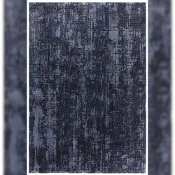 Velours-Bodenteppich Musterverlauf | 160x230cm, 11mm Florhöhe, 13mm Gesamthöhe | Dunkelblau | Schmutzabweisend | Dekorativ | TIBER-Rom | Kadima Design