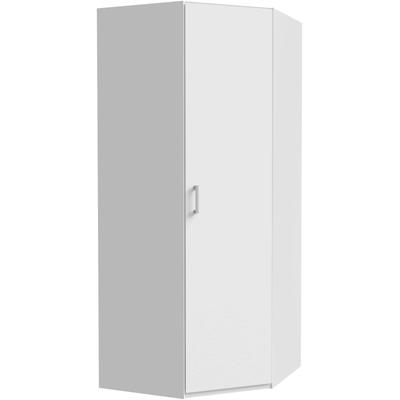 Eckkleiderschrank FORTE, weiß, B:89,5cm H:210,5cm T:89,4cm, Holzwerkstoff, Schränke, Eckkleiderschrank, Eckkleiderschrank, Stauraum, Aufsatz optional bestellbar