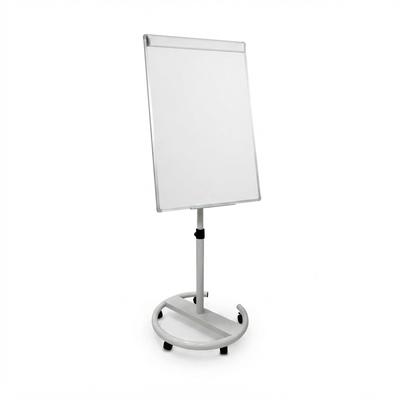 Relaxdays Flipchart Whiteboard, magnetisch, höhenverstellbar, Rollen, Stifte-Ablage, Alu-Rahmen, HxB: 100x70 cm, weiß