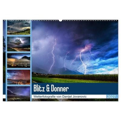 Blitz & Donner (Wandkalender 2027 DIN A2 quer), CALVENDO Monatskalender