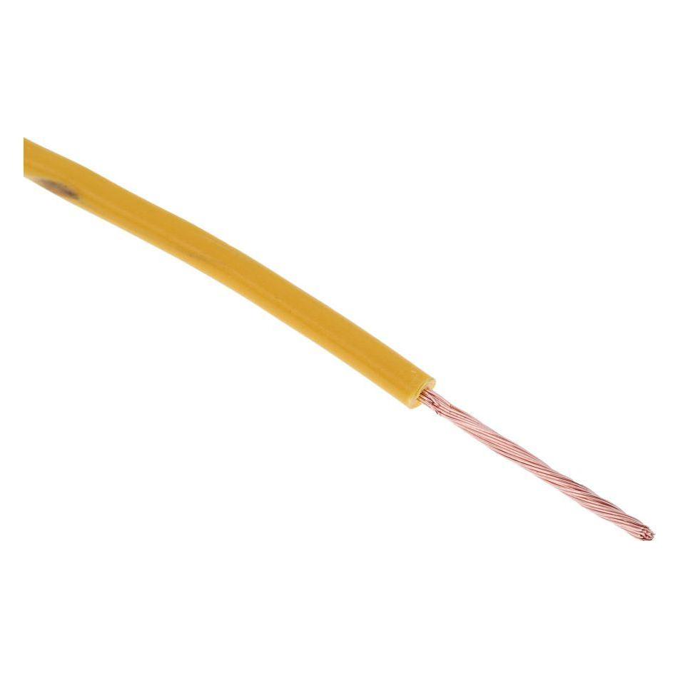 RS PRO Normierte Aderleitung Ø 2.6mm / 0,5 mm² Kupfer, Gelb 16/0,2 mm Litzen, 100m (100 m) (1805917)