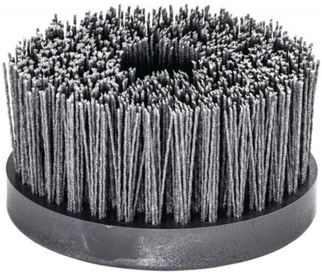 LESSMANN Brosse plate D.130mm M14 poils abrasifs SiC K.80 2500 tr/min (405845)