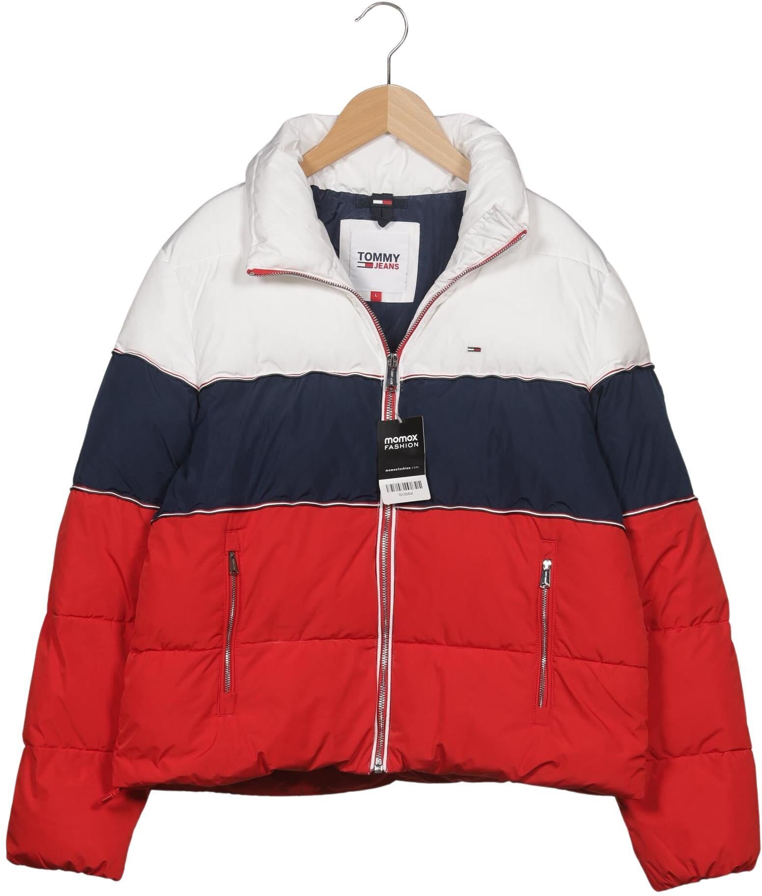Tommy Jeans Damen Jacke, Mehrfarbig, Gr. L, Synthetik - Second Hand