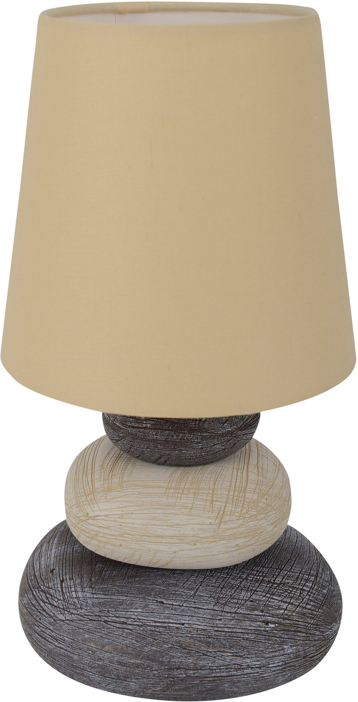 NÄVE LED Tischleuchte "Stoney", beige (natur), Ø 16cm H: 31cm, 1 Stk., Leuchten, Zuleitung: ca. 130 cm, LED Tischleuchte