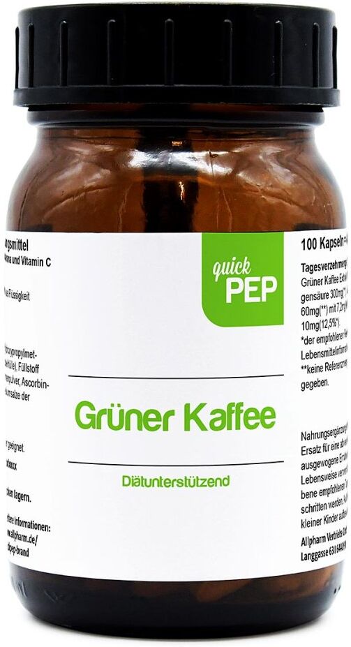 ALLPHARM Quickpep Grüner Kaffee Kapseln 100stk