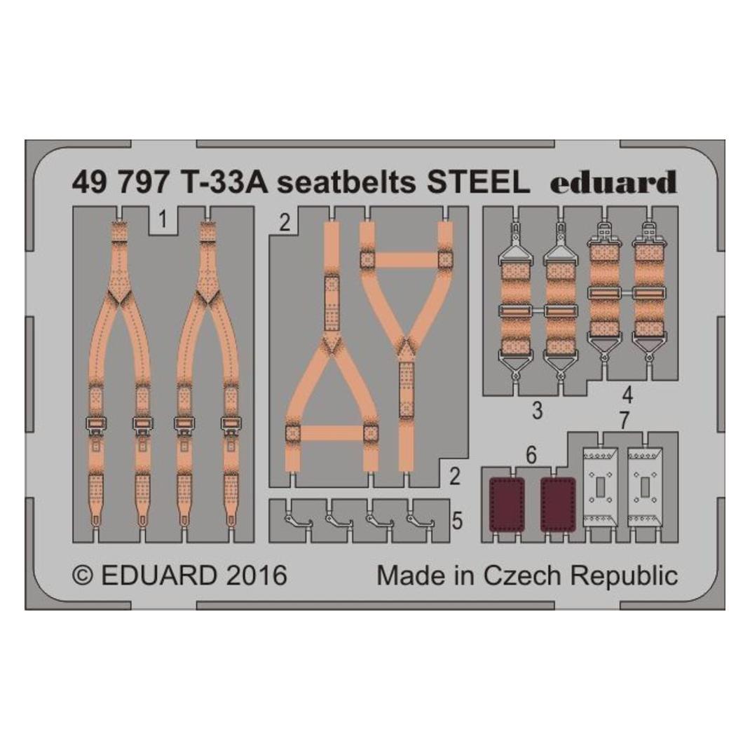 Eduard T-33A seatbelts STEEL für Great Wal. (49797)