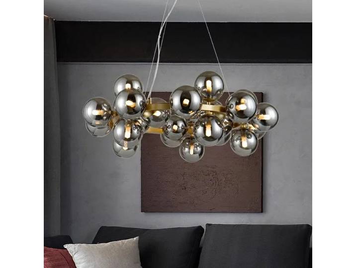 Lampe suspendue à bulles de verre moderne, lustre rond, luminaire pour salon, salle à manger, chambre à coucher, cuisine