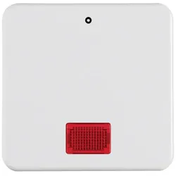 Hager WWW1314PW Wippe mit roter Linse und Aufdruck 0 WG UP IP44, polarweiß glänzend