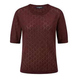 Rundhals-Pullover Seide Fadenmeister Berlin rot, 42