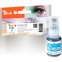 Peach Tintenbehälter cyan kompatibel zu Brother BTD180C