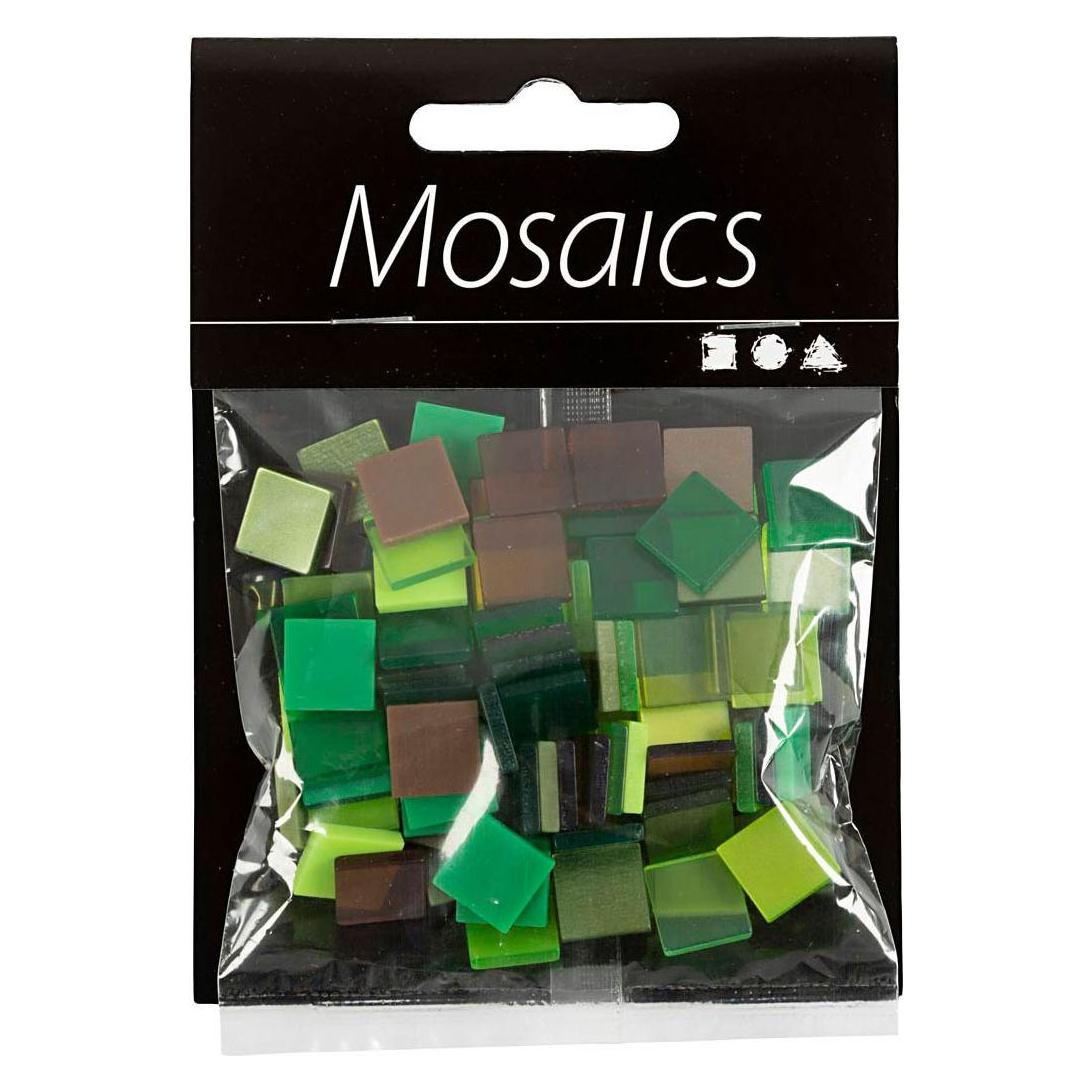 Creativ Company Mini-Mosaik, grüner Glitzer, 10 x 10 mm, 25 Gramm (5707167961117)