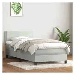 vidaXL, Boxspringbett, Faxonina (Flach mit Nägeln) (80 x 220 cm)