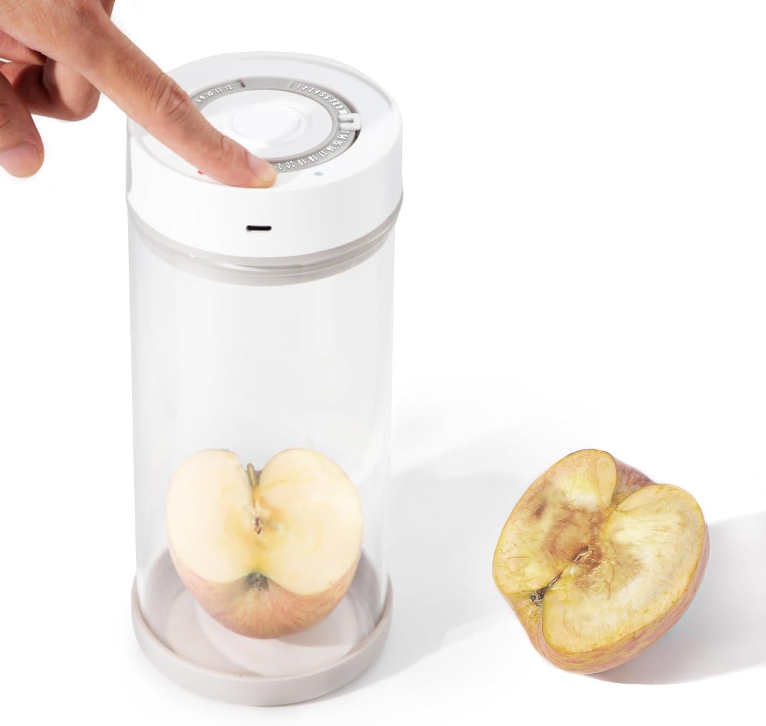 Dripio Vacuümcontainer 1350 ml Wit Glas Automatisch BPA-vrij USB-C